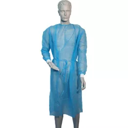 BESUCHERKITTEL w.punhos tricotados para encadernação 120x144 cm azul, 10 unid