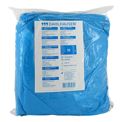 BESUCHERKITTEL w.punhos tricotados para encadernação 120x144 cm azul, 10 unid BESUCHERKITTEL w.punhos tricotados para encadernação 120x144 cm azul, 10 unid