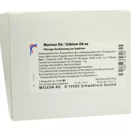 MARMOR Ampolas de D 6/Stibium D 6 aa, 5X10 ml