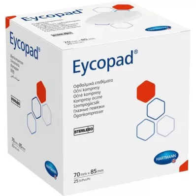 EYCOPAD Compressas para os olhos 70x85 mm estéreis, 25 pcs