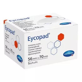 EYCOPAD Compressas para os olhos 56x70 mm não esterilizadas, 5 peças