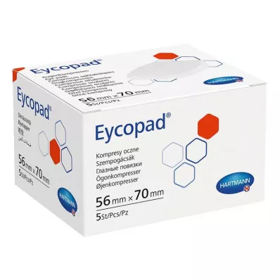 EYCOPAD Compressas para os olhos 56x70 mm não esterilizadas, 5 peças