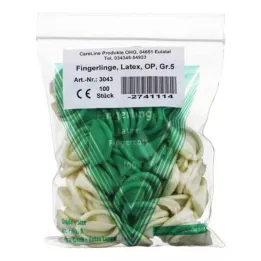 FINGERLING Látex OP Tamanho 5, 100 unidades