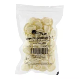 FINGERLING Látex OP Tamanho 3, 100 unidades