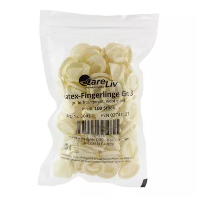 FINGERLING Látex OP Tamanho 3, 100 unidades FINGERLING Látex OP Tamanho 3, 100 unidades