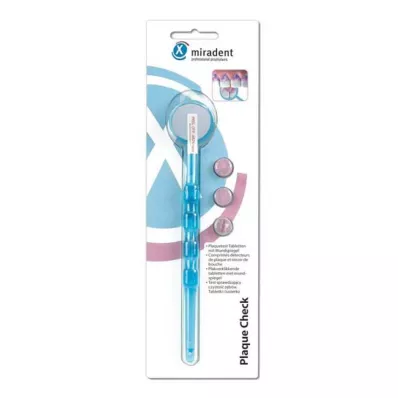 MIRADENT Plaquetest Mira2+espelho azul transparente, 1 pc