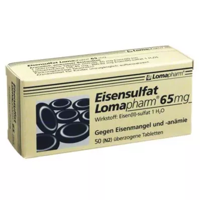 EISENSULFAT Lomapharm 65 mg comprimido revestido, 50 unidades