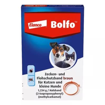 BOLFO Faixa de proteção contra pulgas castanha para cães/gatos pequenos, 1 peça BOLFO Faixa de proteção contra pulgas castanha para cães/gatos pequenos, 1 peça