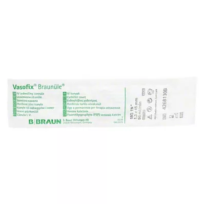 VASOFIX Agulha castanha 18 G 45 mm verde, 1 unid VASOFIX Agulha castanha 18 G 45 mm verde, 1 unid
