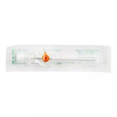 VASOFIX Agulha castanha 14 G 50 mm laranja, 1 unid VASOFIX Agulha castanha 14 G 50 mm laranja, 1 unid