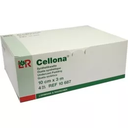 CELLONA Lã de algodão sintética 10 cmx3 m, 4 peças