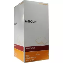 MELOLIN Pensos para feridas de 10x10 cm esterilizados, 100 unidades