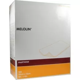 MELOLIN Pensos para feridas de 10x20 cm estéreis, 100 unidades