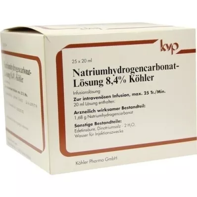 NATRIUMHYDROGENCARBONAT-Solução de Köhler 8,4%, 25X20 ml