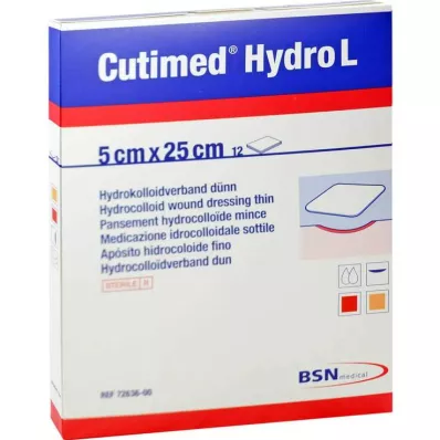 CUTIMED Penso hidrocolóide Hydro L fino 5x25 cm, 12 unidades