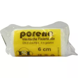 PORENA Ligadura elástica de gaze de 6 cm branca com violoncelo, 1 unid