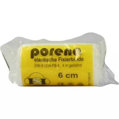 PORENA Ligadura elástica de gaze de 6 cm branca com violoncelo, 1 unid PORENA Ligadura elástica de gaze de 6 cm branca com violoncelo, 1 unid