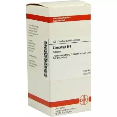 CIMICIFUGA D 4 Comprimidos, 200 Cápsulas