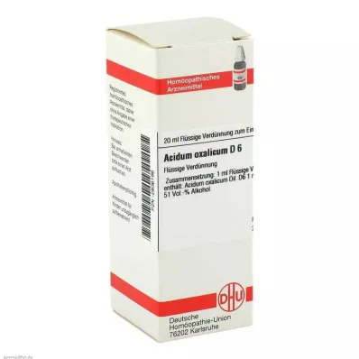 ACIDUM OXALICUM Diluição D 6, 20 ml ACIDUM OXALICUM Diluição D 6, 20 ml
