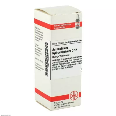 ADRENALINUM HYDROCHLORICUM Diluição D 12, 20 ml ADRENALINUM HYDROCHLORICUM Diluição D 12, 20 ml