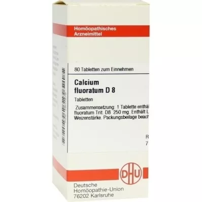CALCIUM FLUORATUM D 8 Comprimidos, 80 Cápsulas
