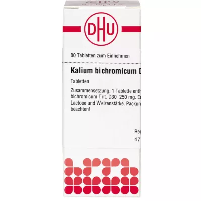 KALIUM BICHROMICUM D 30 Comprimidos, 80 Cápsulas