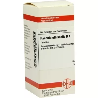 PAEONIA OFFICINALIS D 4 Comprimidos, 80 Cápsulas