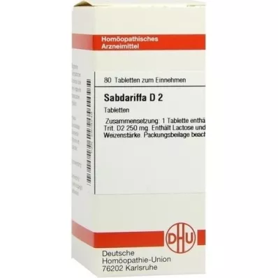 SABDARIFFA D 2 Comprimidos, 80 Cápsulas