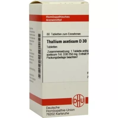 THALLIUM ACETICUM D 30 Comprimidos, 80 Cápsulas