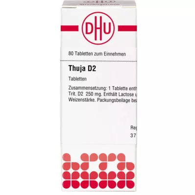 THUJA D 2 Comprimidos, 80 Cápsulas