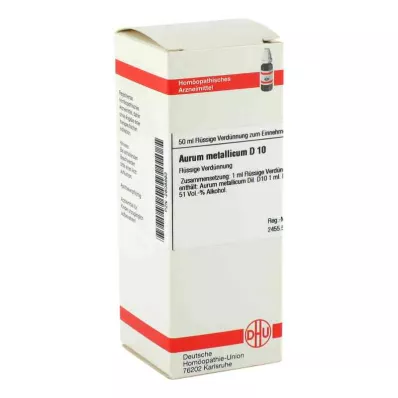 AURUM METALLICUM Diluição D 10, 50 ml AURUM METALLICUM Diluição D 10, 50 ml