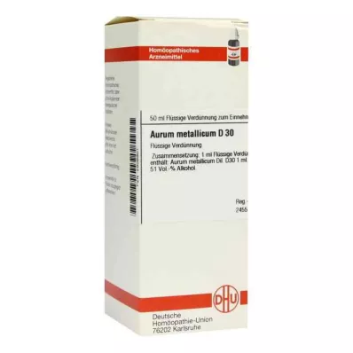 AURUM METALLICUM Diluição D 30, 50 ml AURUM METALLICUM Diluição D 30, 50 ml