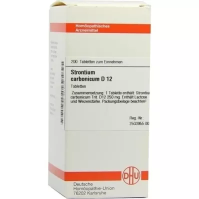 STRONTIUM CARBONICUM D 12 Comprimidos, 200 Cápsulas