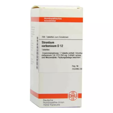 STRONTIUM CARBONICUM D 12 Comprimidos, 200 Cápsulas STRONTIUM CARBONICUM D 12 Comprimidos, 200 Cápsulas
