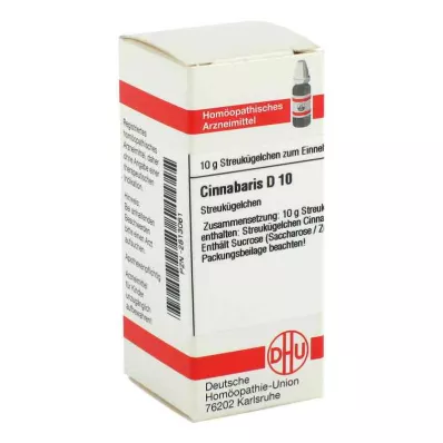 CINNABARIS D 10 glóbulos, 10 g