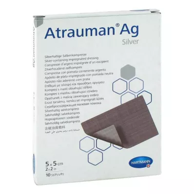 ATRAUMAN Compressas estéreis Ag 5x5 cm, 10 unidades ATRAUMAN Compressas estéreis Ag 5x5 cm, 10 unidades