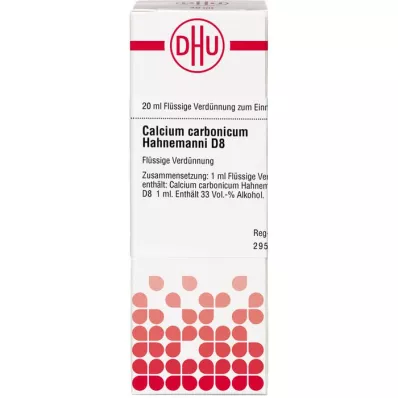 CALCIUM CARBONICUM Hahnemanni D 8 Diluição, 20 ml