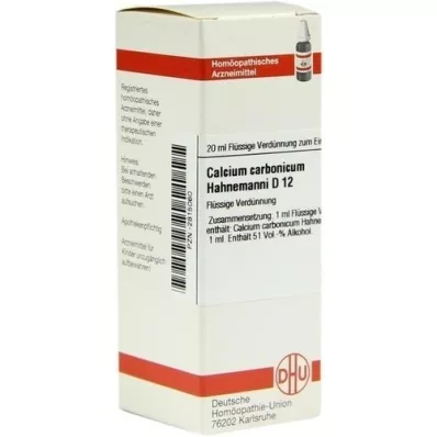 CALCIUM CARBONICUM Diluição de Hahnemanni D 12, 20 ml