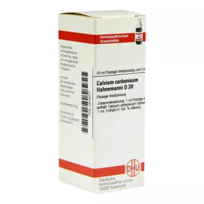 CALCIUM CARBONICUM Diluição de Hahnemanni D 30, 20 ml CALCIUM CARBONICUM Diluição de Hahnemanni D 30, 20 ml