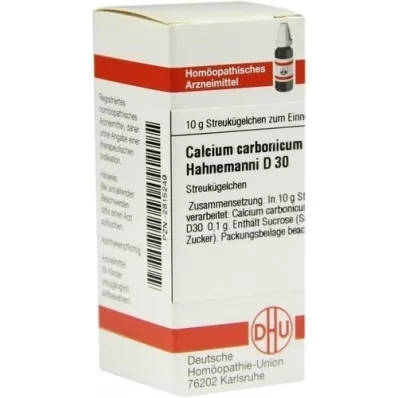 CALCIUM CARBONICUM Hahnemanni D 30 glóbulos, 10 g