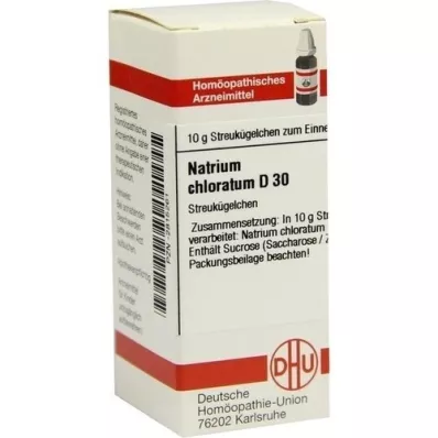 NATRIUM CHLORATUM D 30 glóbulos, 10 g