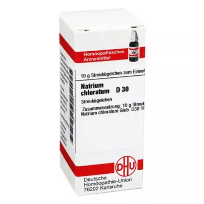 NATRIUM CHLORATUM D 30 glóbulos, 10 g NATRIUM CHLORATUM D 30 glóbulos, 10 g