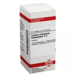 CALCIUM CARBONICUM Hahnemanni D 6 Comprimidos, 80 unid