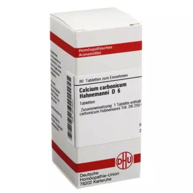 CALCIUM CARBONICUM Hahnemanni D 6 Comprimidos, 80 unid