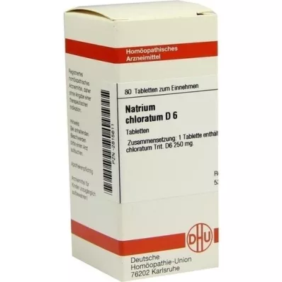 NATRIUM CHLORATUM D 6 Comprimidos, 80 Cápsulas