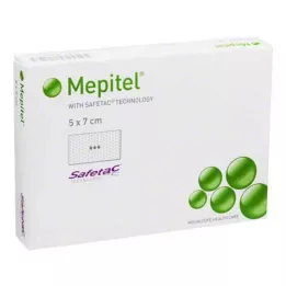 MEPITEL Pensos de malha de silicone 5x7 cm estéreis, 5 unidades