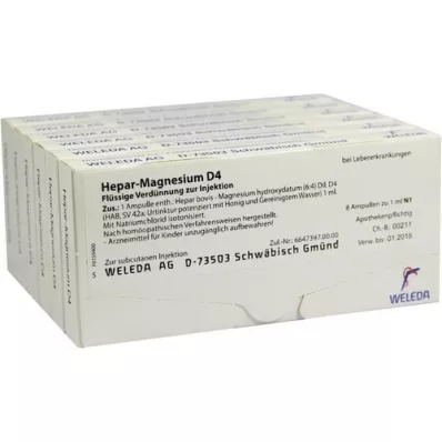 HEPAR MAGNESIUM D 4 ampolas, 48X1 ml