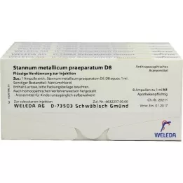 STANNUM METALLICUM praeparatum D 8 ampolas, 48X1 ml