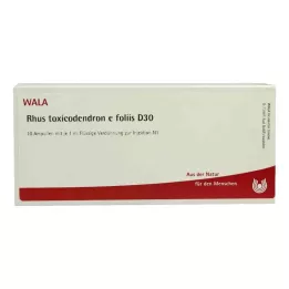 RHUS TOXICODENDRON E foliis D 30 ampolas, 10X1 ml