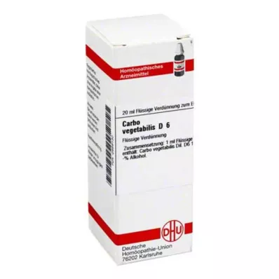 CARBO VEGETABILIS Diluição D 6, 20 ml CARBO VEGETABILIS Diluição D 6, 20 ml